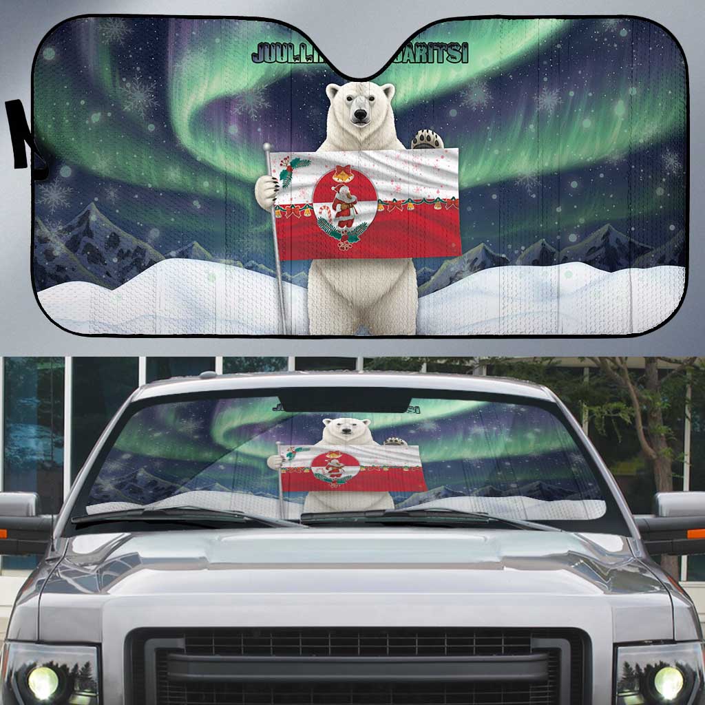 Greenland Christmas Auto Sun Shade Juullimi Pilluaritsi - Wonder Print Shop