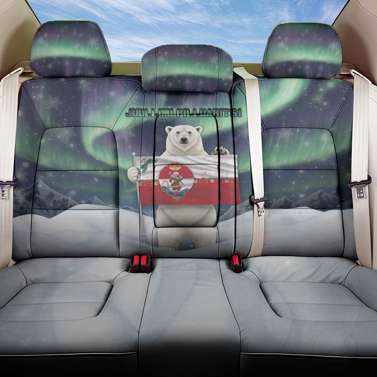 Greenland Christmas Back Car Seat Cover Juullimi Pilluaritsi - Wonder Print Shop
