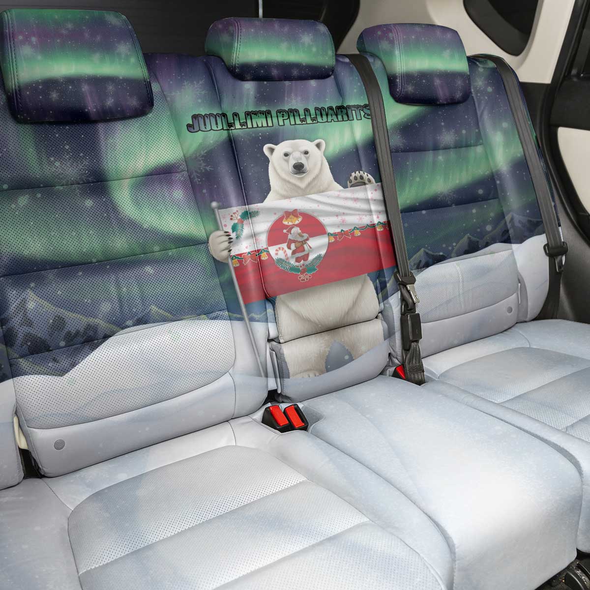 Greenland Christmas Back Car Seat Cover Juullimi Pilluaritsi - Wonder Print Shop