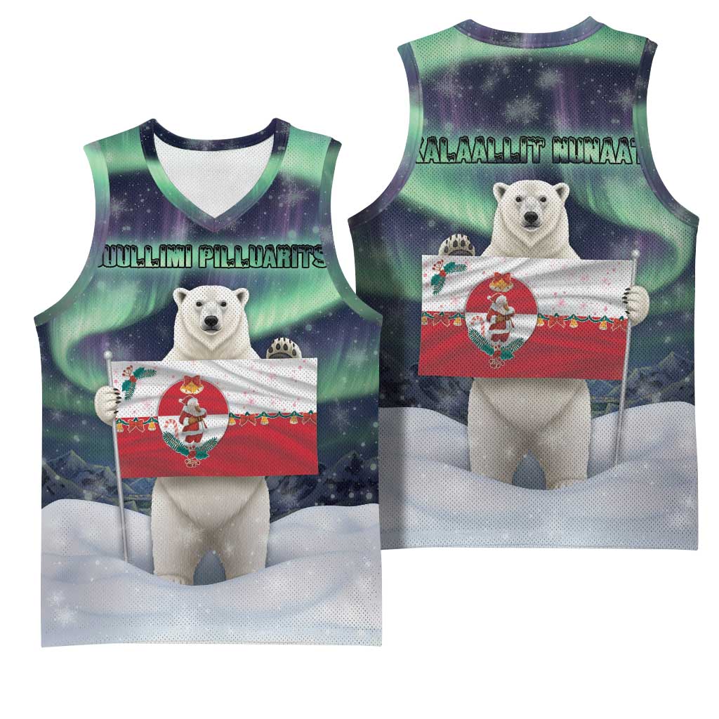 Greenland Christmas Basketball Jersey Juullimi Pilluaritsi - Wonder Print Shop
