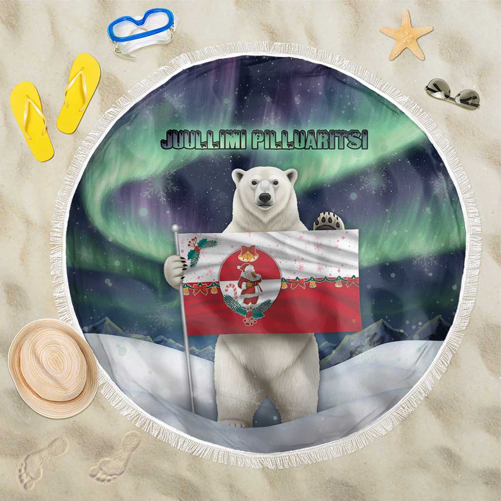 Greenland Christmas Beach Blanket Juullimi Pilluaritsi - Wonder Print Shop