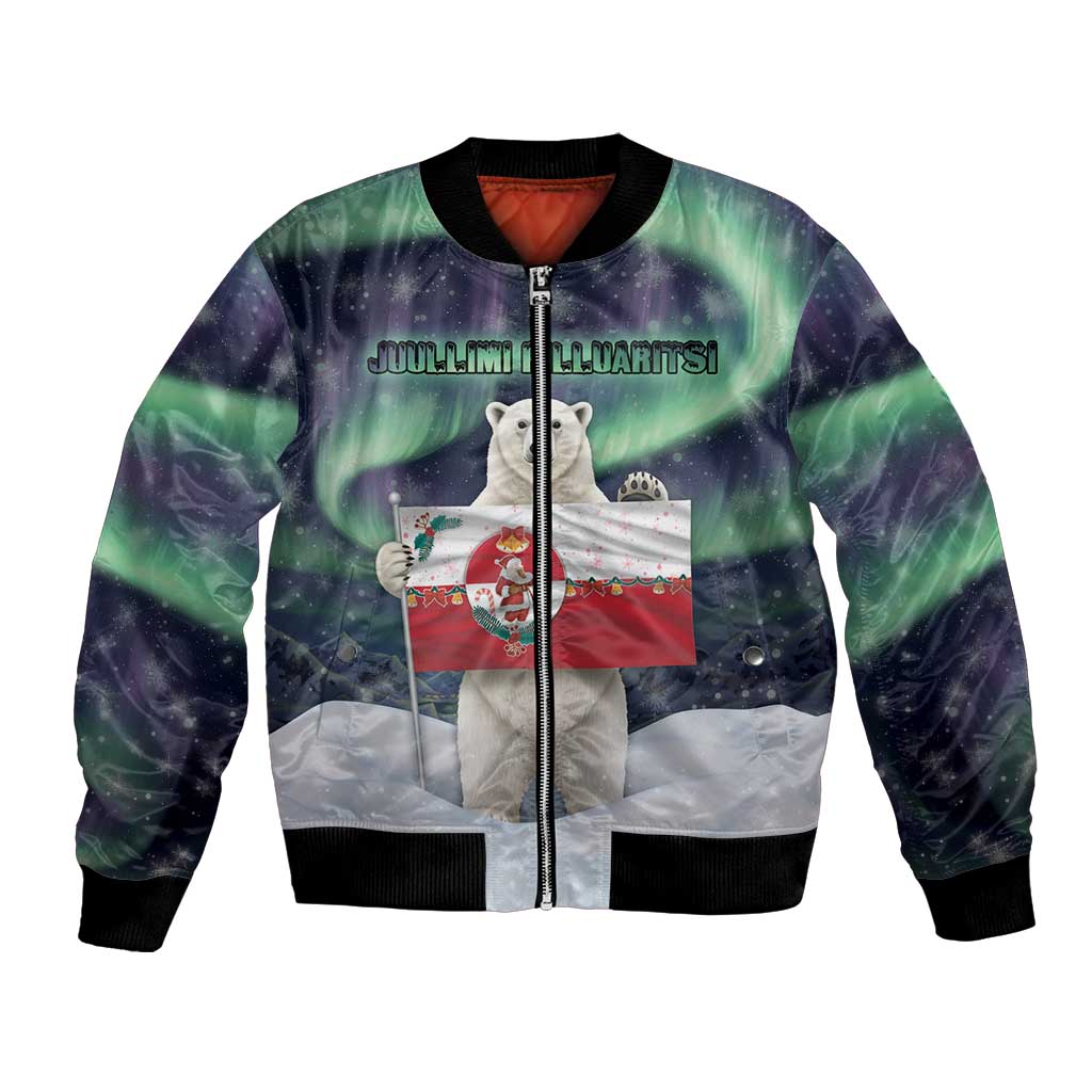 Greenland Christmas Bomber Jacket Juullimi Pilluaritsi - Wonder Print Shop
