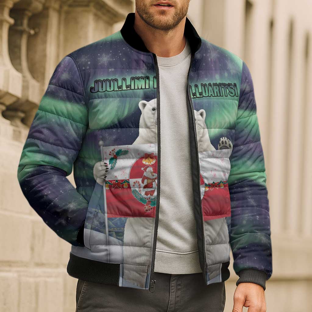 Greenland Christmas Bomber Puffer Jacket Juullimi Pilluaritsi - Wonder Print Shop