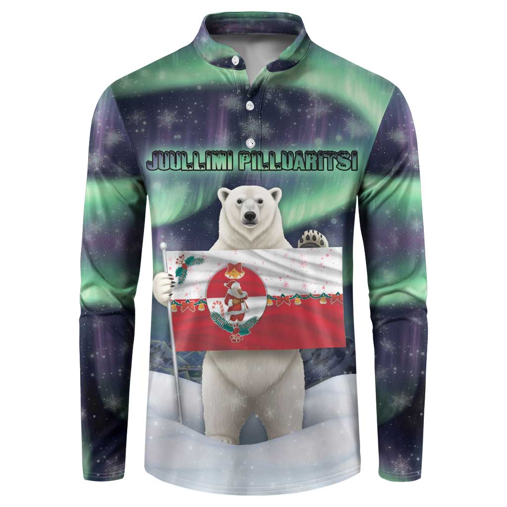 Greenland Christmas Button Sweatshirt Juullimi Pilluaritsi - Wonder Print Shop