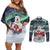 Greenland Christmas Couples Matching Off Shoulder Short Dress and Long Sleeve Button Shirt Juullimi Pilluaritsi - Wonder Print Shop
