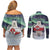 Greenland Christmas Couples Matching Off Shoulder Short Dress and Long Sleeve Button Shirt Juullimi Pilluaritsi - Wonder Print Shop