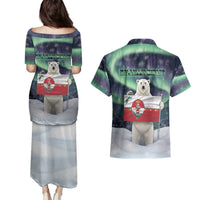Greenland Christmas Couples Matching Puletasi and Hawaiian Shirt Juullimi Pilluaritsi - Wonder Print Shop