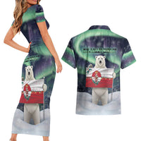 Greenland Christmas Couples Matching Short Sleeve Bodycon Dress and Hawaiian Shirt Juullimi Pilluaritsi - Wonder Print Shop