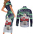 Greenland Christmas Couples Matching Short Sleeve Bodycon Dress and Long Sleeve Button Shirt Juullimi Pilluaritsi - Wonder Print Shop