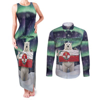 Greenland Christmas Couples Matching Tank Maxi Dress and Long Sleeve Button Shirt Juullimi Pilluaritsi - Wonder Print Shop