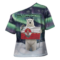 Greenland Christmas Cross Shoulder Shirt Juullimi Pilluaritsi - Wonder Print Shop