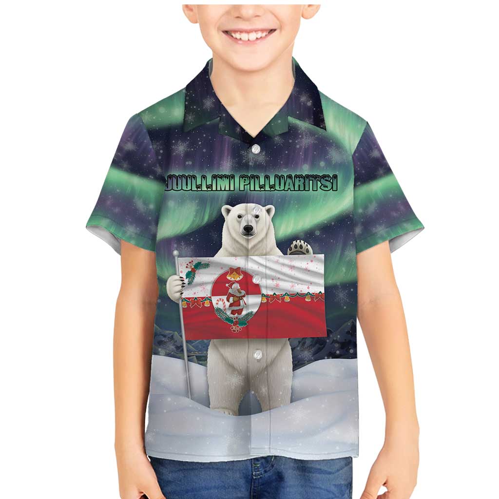 Greenland Christmas Family Matching Mermaid Dress and Hawaiian Shirt Juullimi Pilluaritsi - Wonder Print Shop