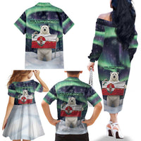 Greenland Christmas Family Matching Off The Shoulder Long Sleeve Dress and Hawaiian Shirt Juullimi Pilluaritsi - Wonder Print Shop