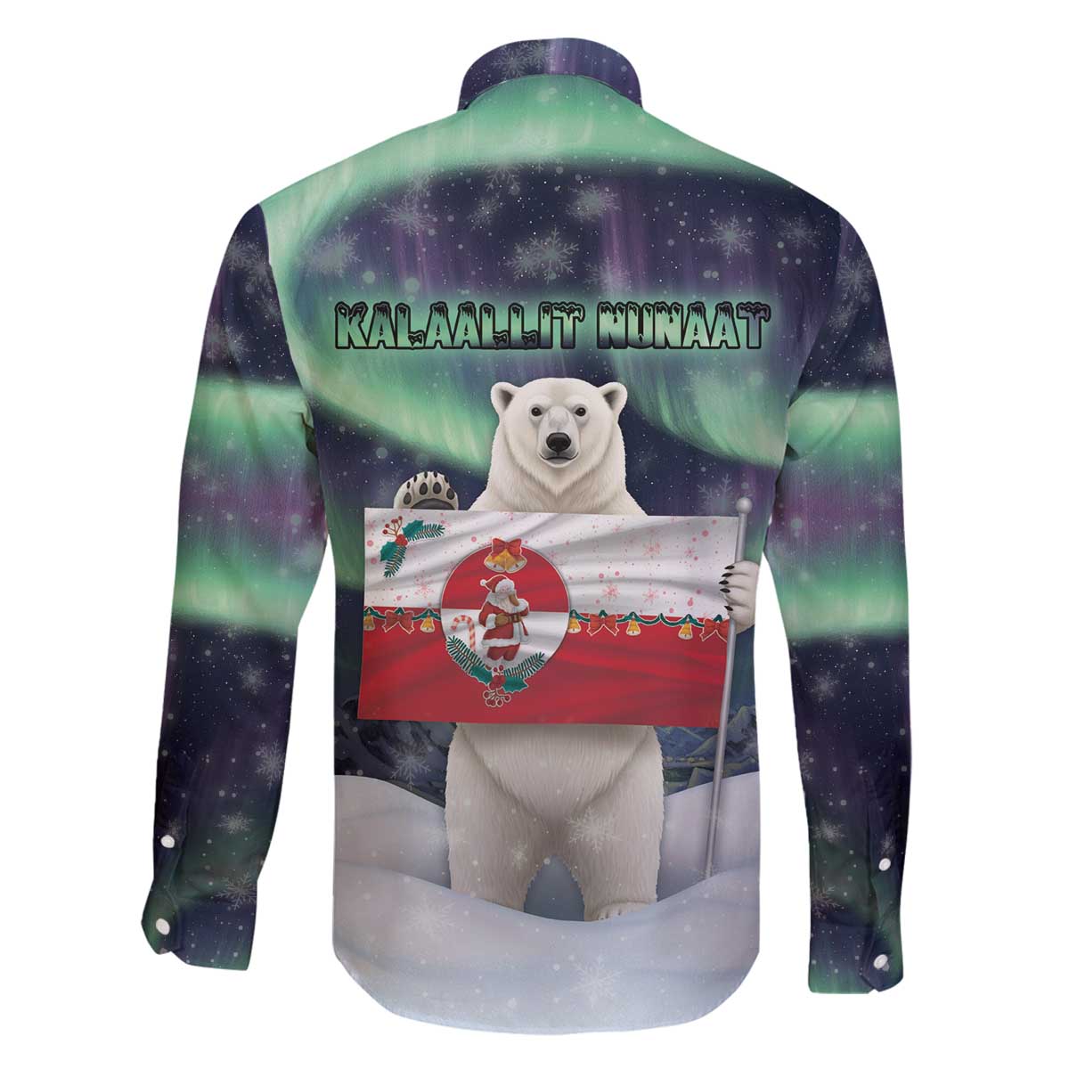 Greenland Christmas Family Matching Off The Shoulder Long Sleeve Dress and Hawaiian Shirt Juullimi Pilluaritsi - Wonder Print Shop
