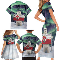 Greenland Christmas Family Matching Short Sleeve Bodycon Dress and Hawaiian Shirt Juullimi Pilluaritsi - Wonder Print Shop