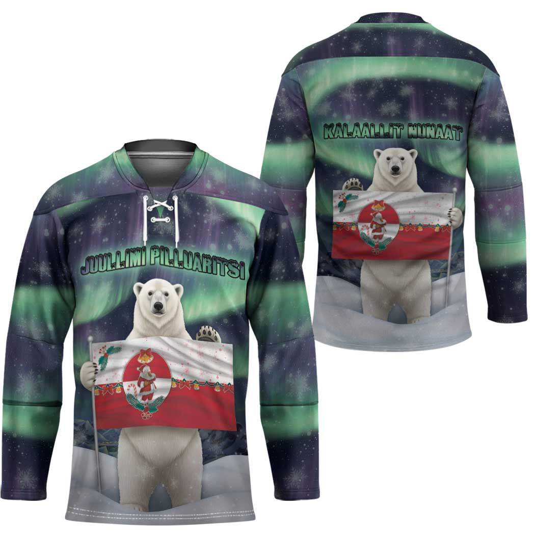 Greenland Christmas Hockey Jersey Juullimi Pilluaritsi - Wonder Print Shop