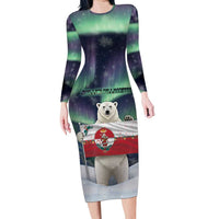 Greenland Christmas Long Sleeve Bodycon Dress Juullimi Pilluaritsi - Wonder Print Shop