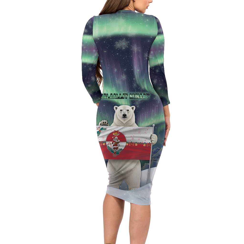 Greenland Christmas Long Sleeve Bodycon Dress Juullimi Pilluaritsi - Wonder Print Shop