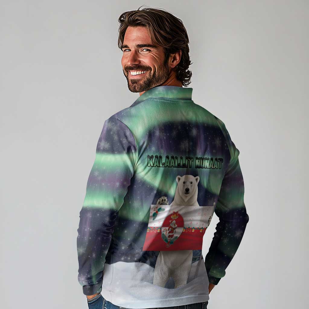 Greenland Christmas Long Sleeve Polo Shirt Juullimi Pilluaritsi - Wonder Print Shop