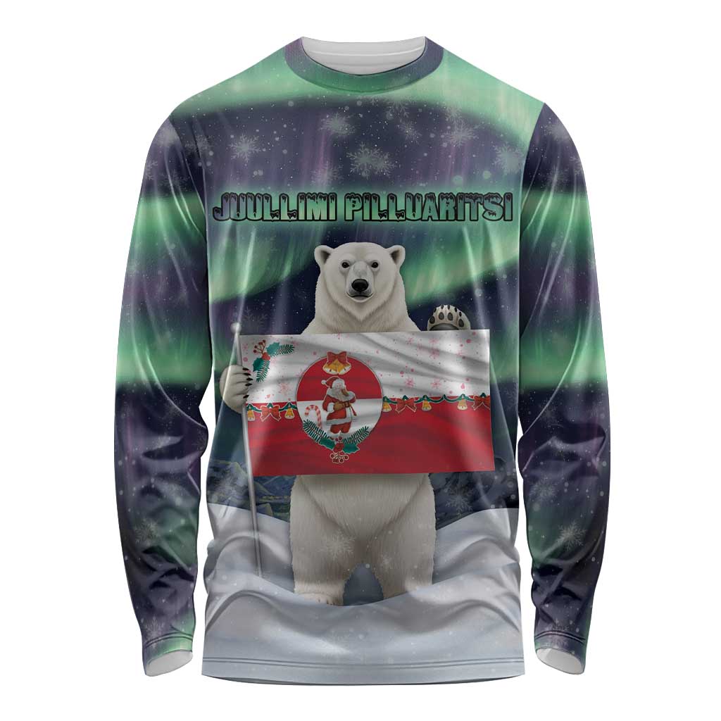 Greenland Christmas Long Sleeve Shirt Juullimi Pilluaritsi - Wonder Print Shop