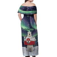 Greenland Christmas Off Shoulder Maxi Dress Juullimi Pilluaritsi - Wonder Print Shop