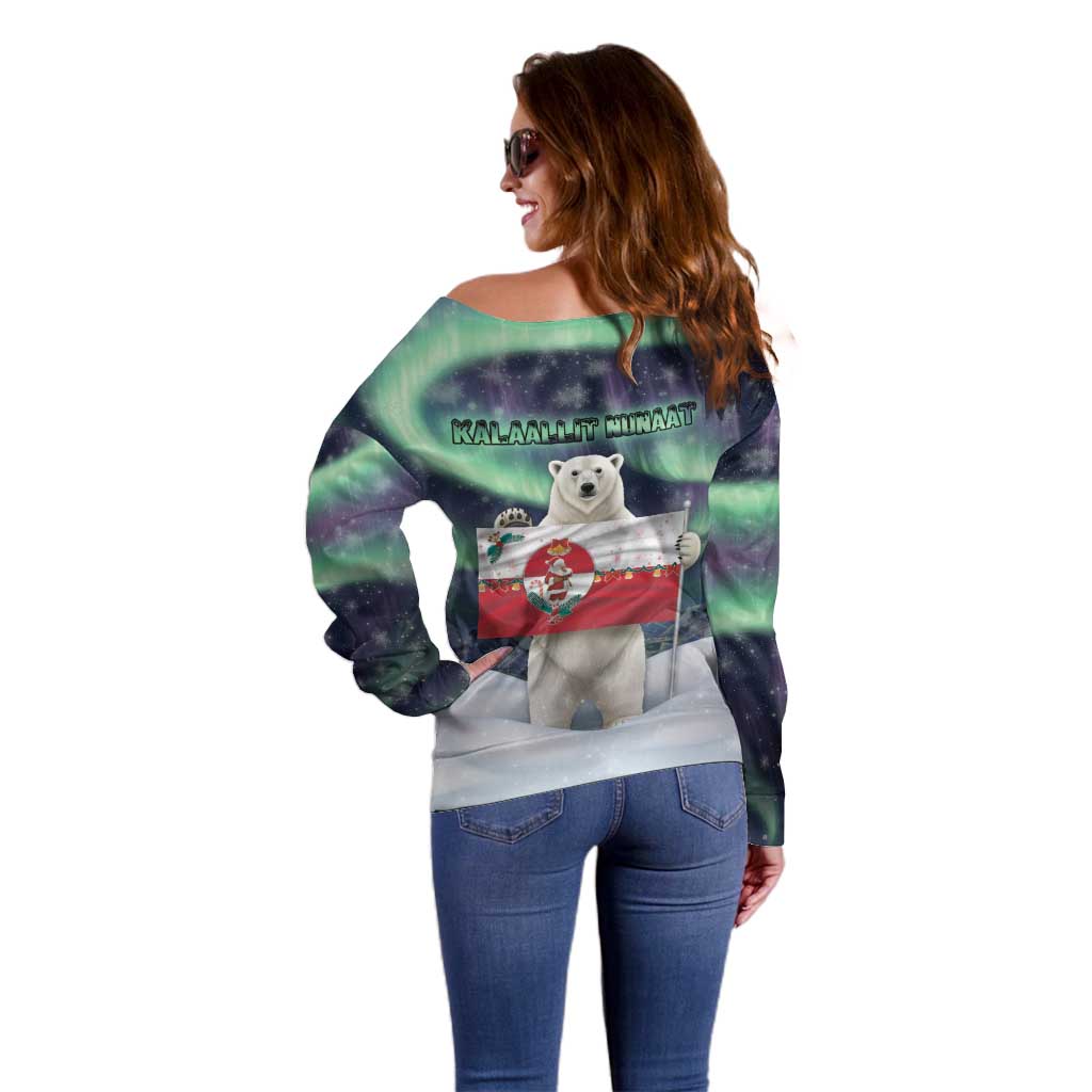 Greenland Christmas Off Shoulder Sweater Juullimi Pilluaritsi - Wonder Print Shop