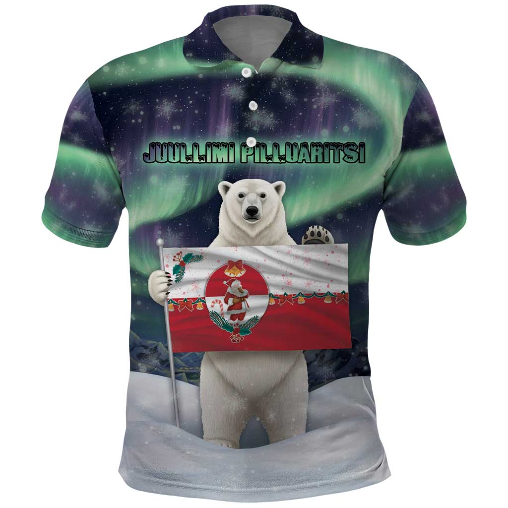 Greenland Christmas Polo Shirt Juullimi Pilluaritsi - Wonder Print Shop
