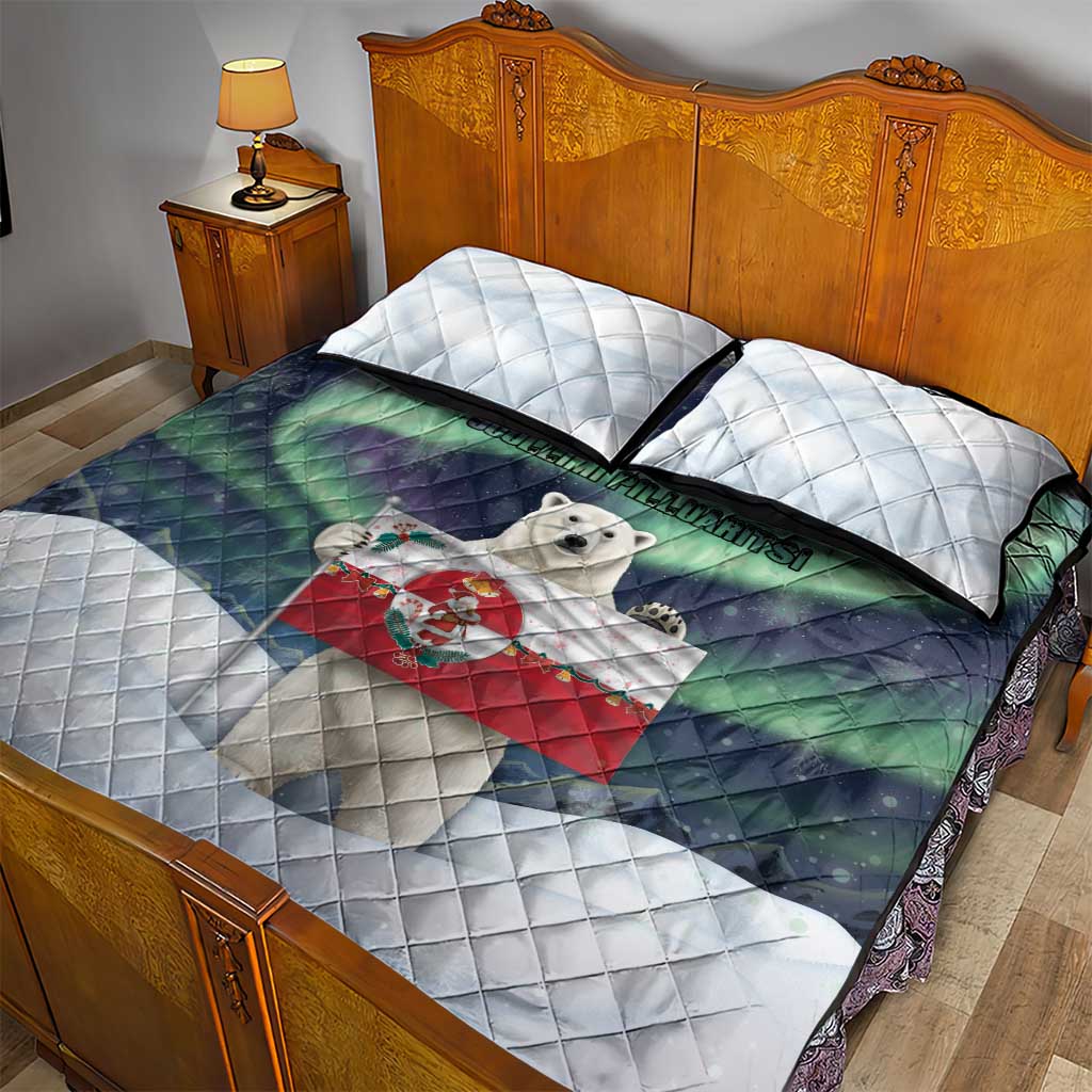Greenland Christmas Quilt Bed Set Juullimi Pilluaritsi - Wonder Print Shop