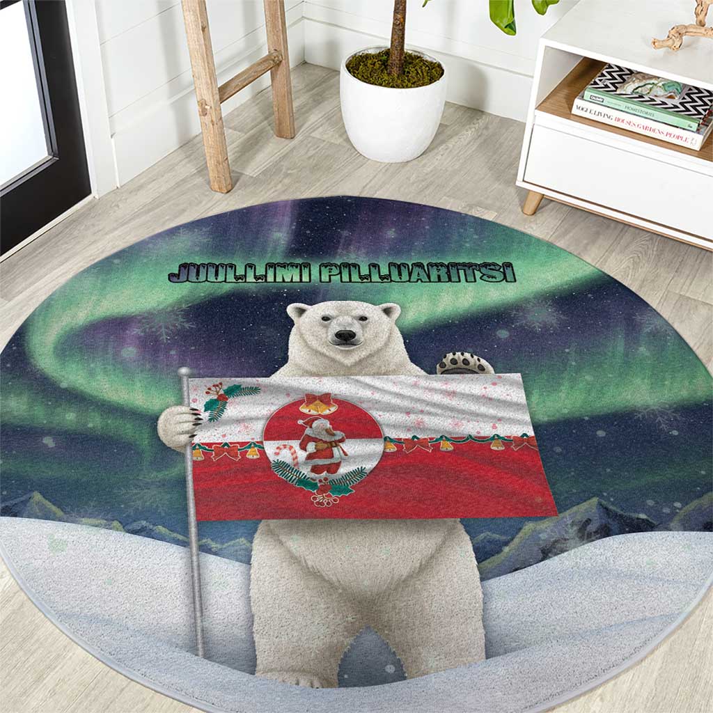 Greenland Christmas Round Carpet Juullimi Pilluaritsi - Wonder Print Shop