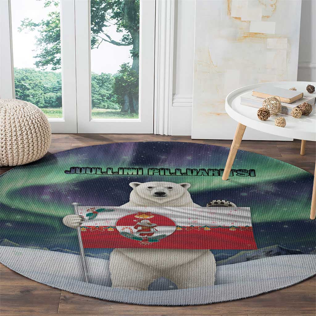 Greenland Christmas Round Carpet Juullimi Pilluaritsi - Wonder Print Shop