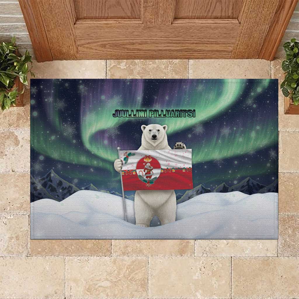 Greenland Christmas Rubber Doormat Juullimi Pilluaritsi - Wonder Print Shop