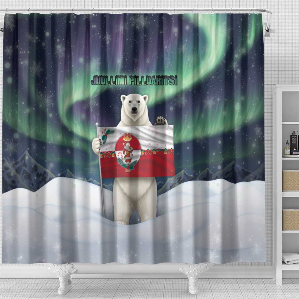 Greenland Christmas Shower Curtain Juullimi Pilluaritsi - Wonder Print Shop