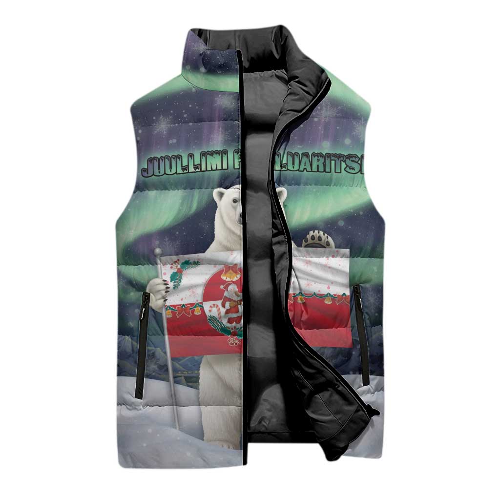 Greenland Christmas Sleeveless Puffer Jacket Juullimi Pilluaritsi - Wonder Print Shop