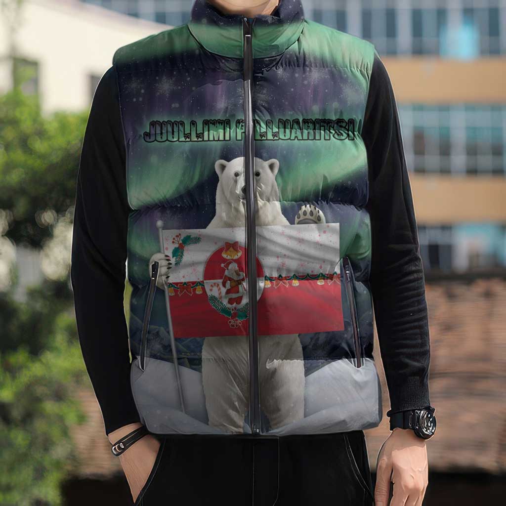 Greenland Christmas Sleeveless Puffer Jacket Juullimi Pilluaritsi - Wonder Print Shop