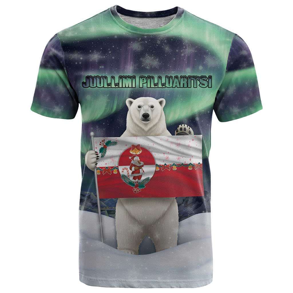 Greenland Christmas T Shirt Juullimi Pilluaritsi - Wonder Print Shop