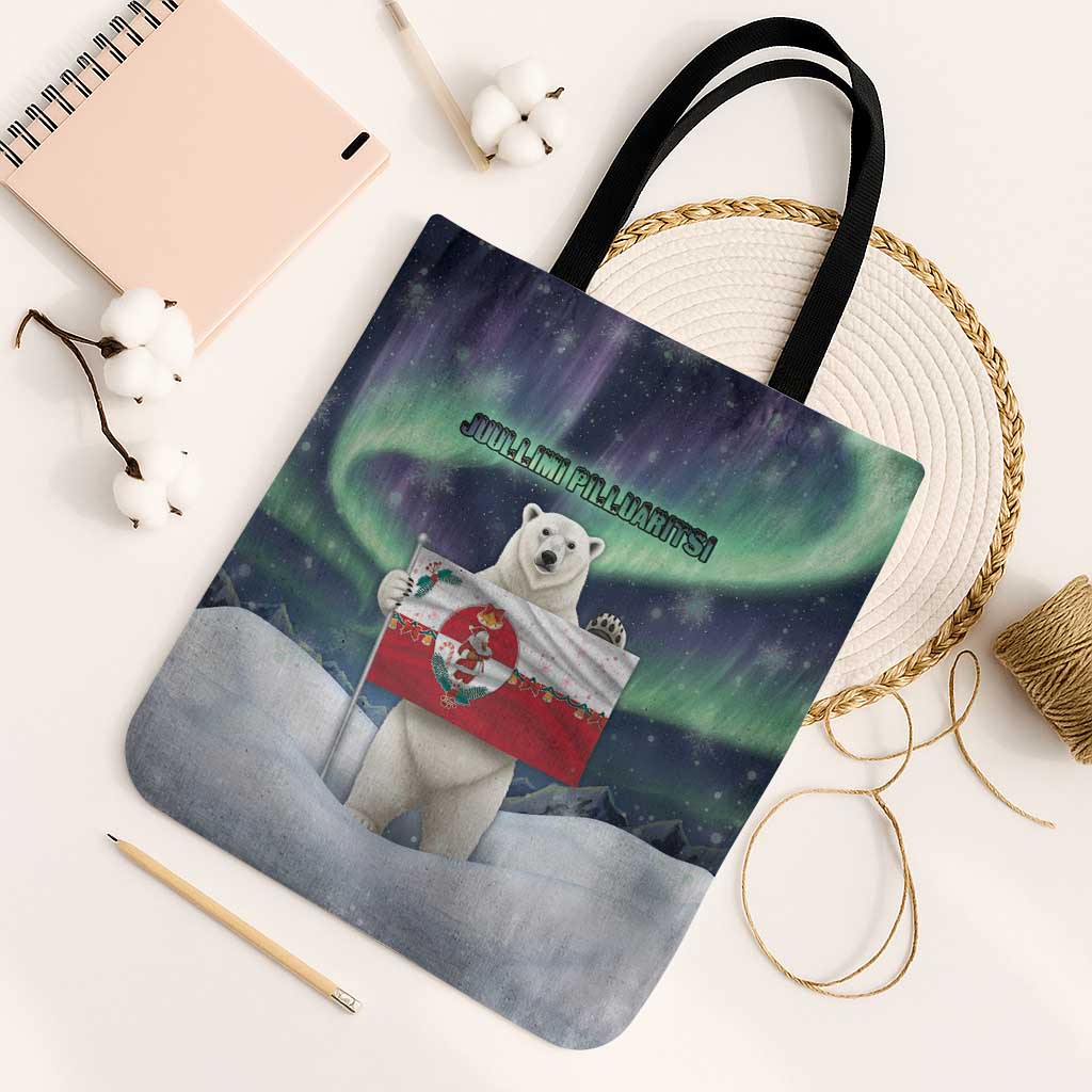 Greenland Christmas Tote Bag Juullimi Pilluaritsi - Wonder Print Shop