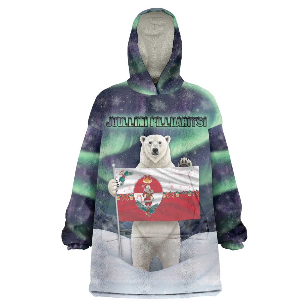 Greenland Christmas Wearable Blanket Hoodie Juullimi Pilluaritsi - Wonder Print Shop