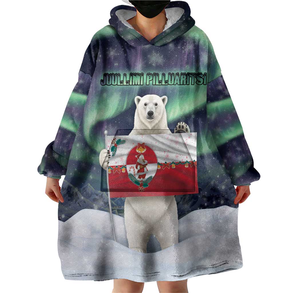 Greenland Christmas Wearable Blanket Hoodie Juullimi Pilluaritsi - Wonder Print Shop