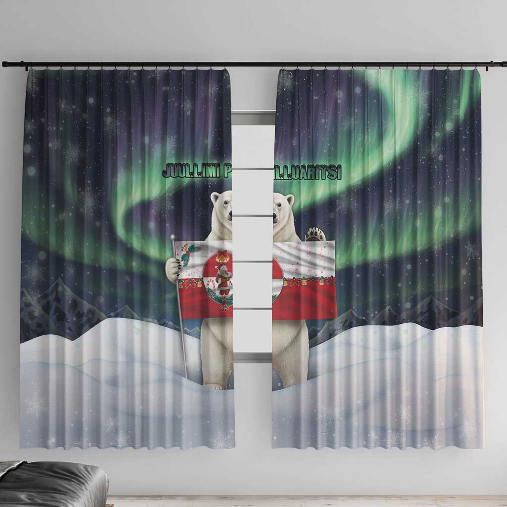 Greenland Christmas Window Curtain Juullimi Pilluaritsi - Wonder Print Shop