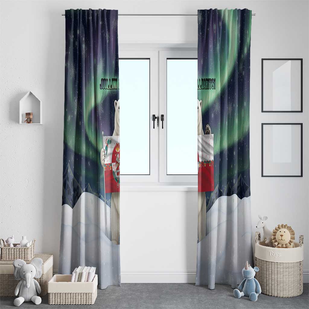 Greenland Christmas Window Curtain Juullimi Pilluaritsi - Wonder Print Shop