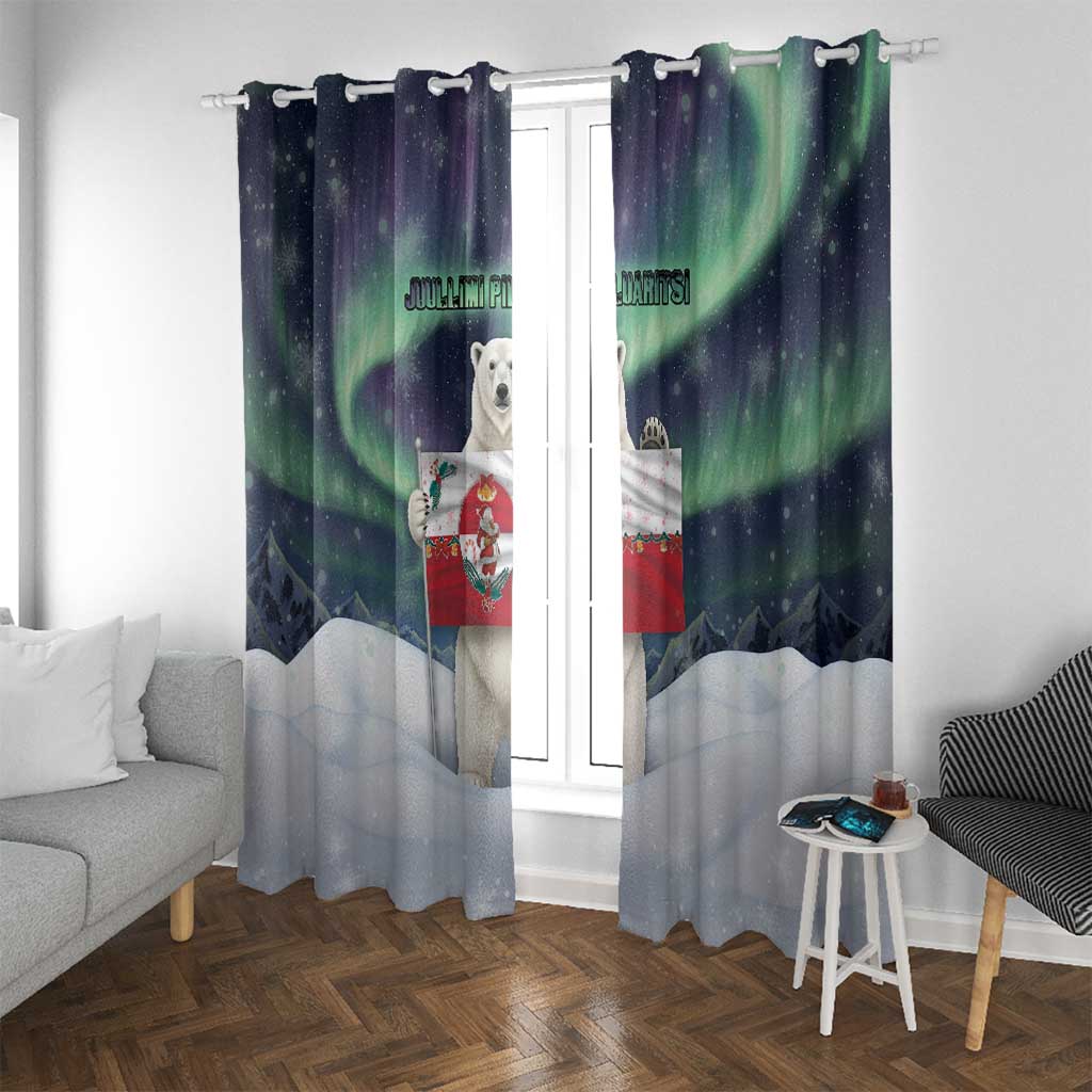 Greenland Christmas Window Curtain Juullimi Pilluaritsi - Wonder Print Shop