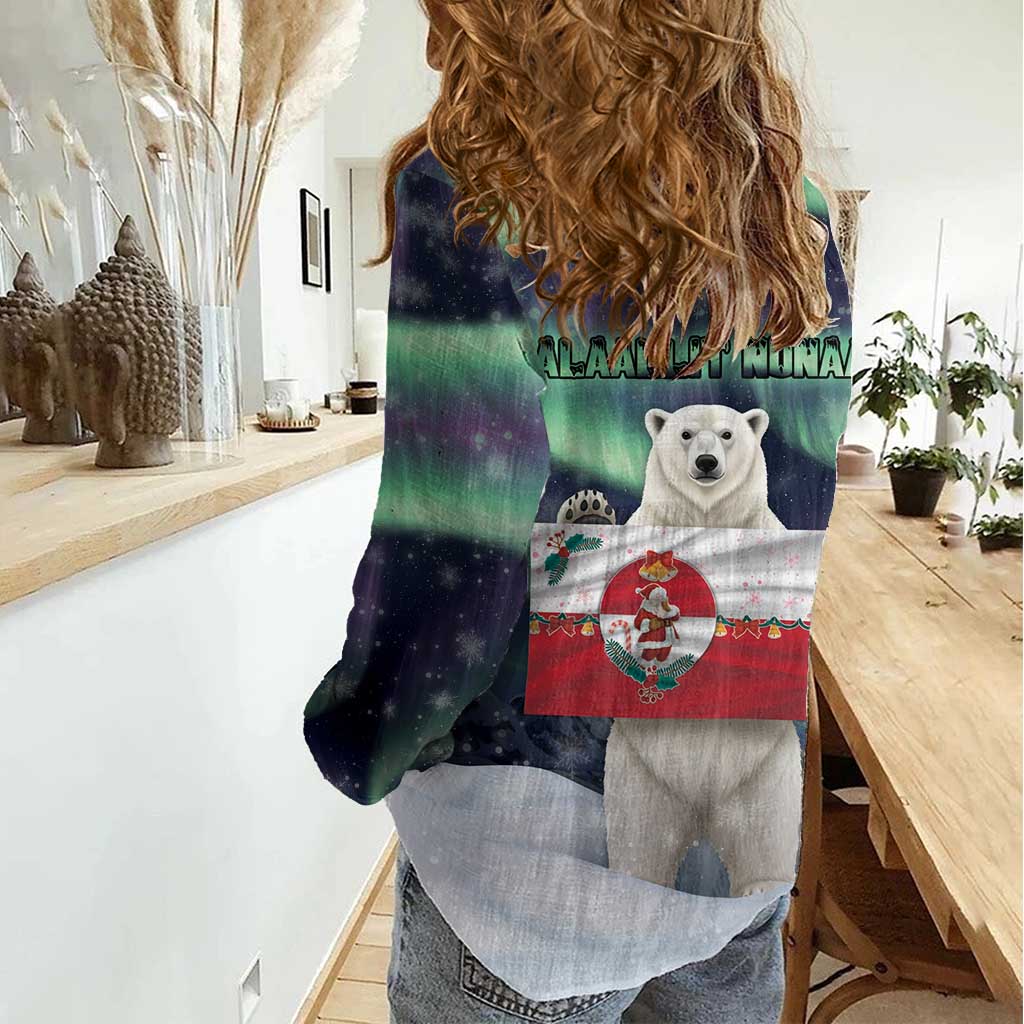 Greenland Christmas Women Casual Shirt Juullimi Pilluaritsi - Wonder Print Shop