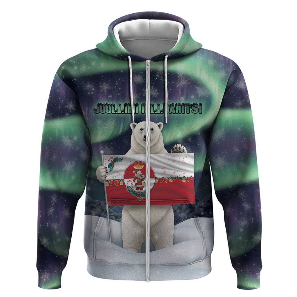 Greenland Christmas Zip Hoodie Juullimi Pilluaritsi - Wonder Print Shop