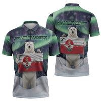 Greenland Christmas Zipper Polo Shirt Juullimi Pilluaritsi - Wonder Print Shop