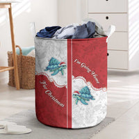 Western Yoke Laundry Basket Turtle Going Home For Christmas - Wonder Print Shop