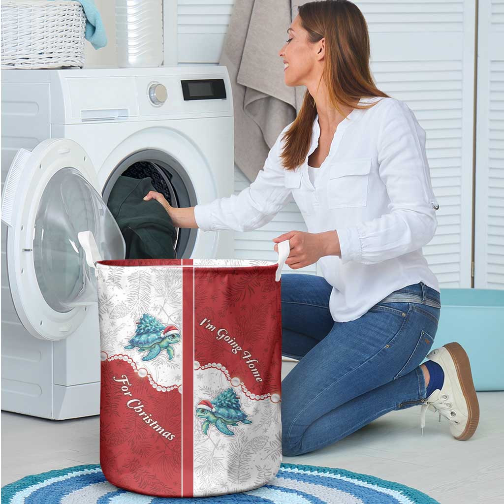 Western Yoke Laundry Basket Turtle Going Home For Christmas - Wonder Print Shop