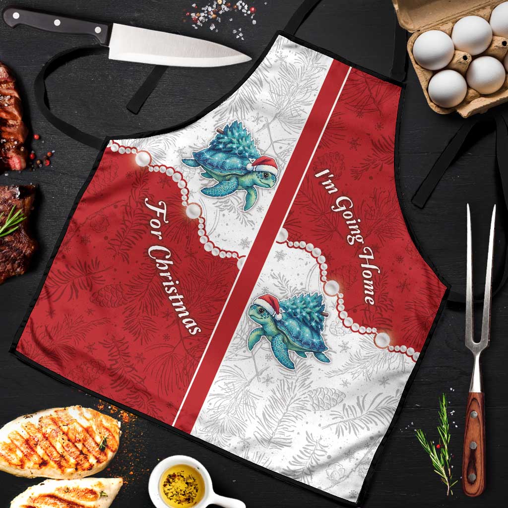 Western Yoke Apron Turtle Going Home For Christmas - Wonder Print Shop