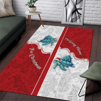 Western Yoke Area Rug Turtle Going Home For Christmas - Wonder Print Shop