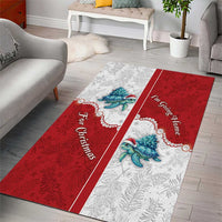 Western Yoke Area Rug Turtle Going Home For Christmas - Wonder Print Shop