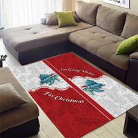 Western Yoke Area Rug Turtle Going Home For Christmas - Wonder Print Shop